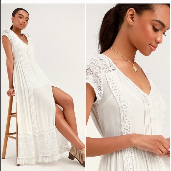 white lace gypsy dress